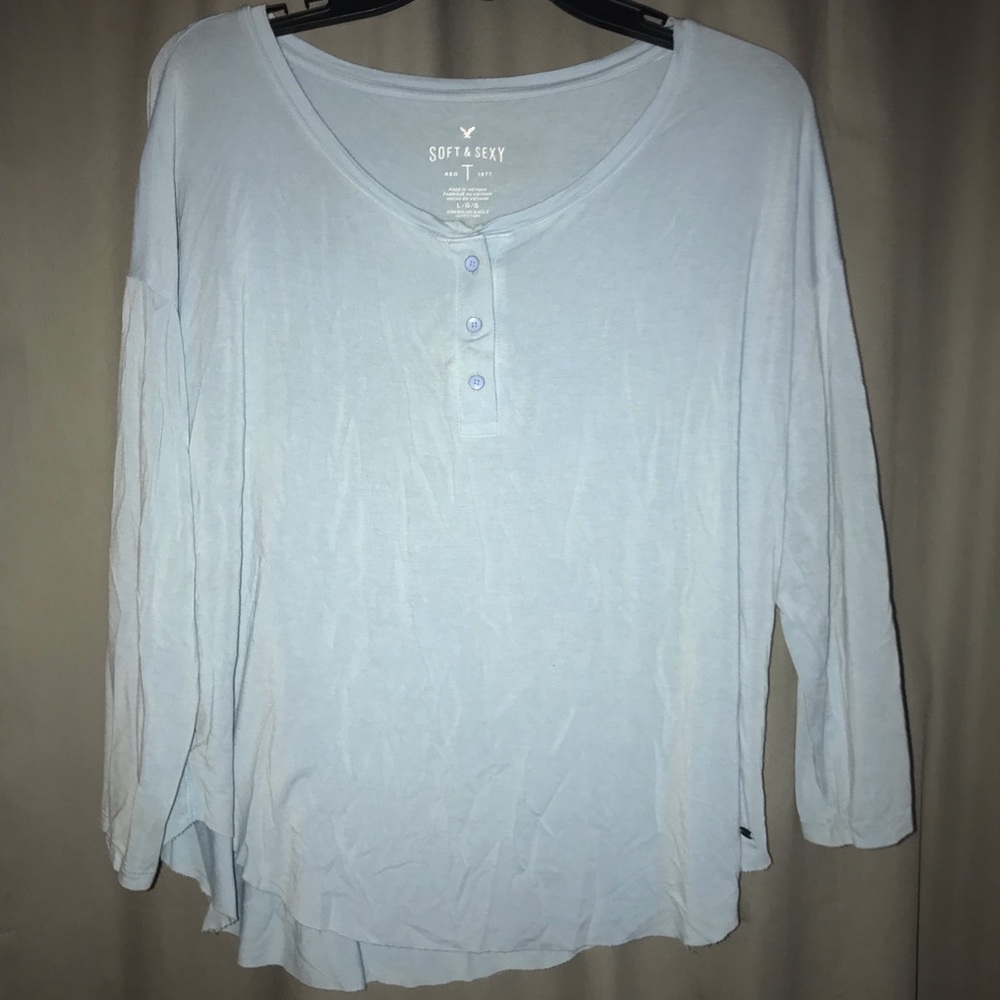 light blue blouse
